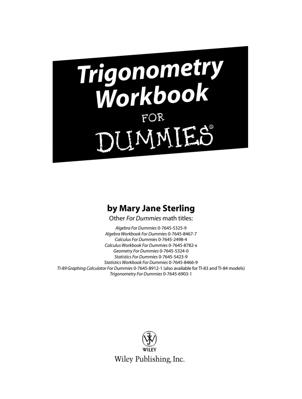 Trigonometry Workbook For Dummies 1st Edition - (PDF/EPUB Version)