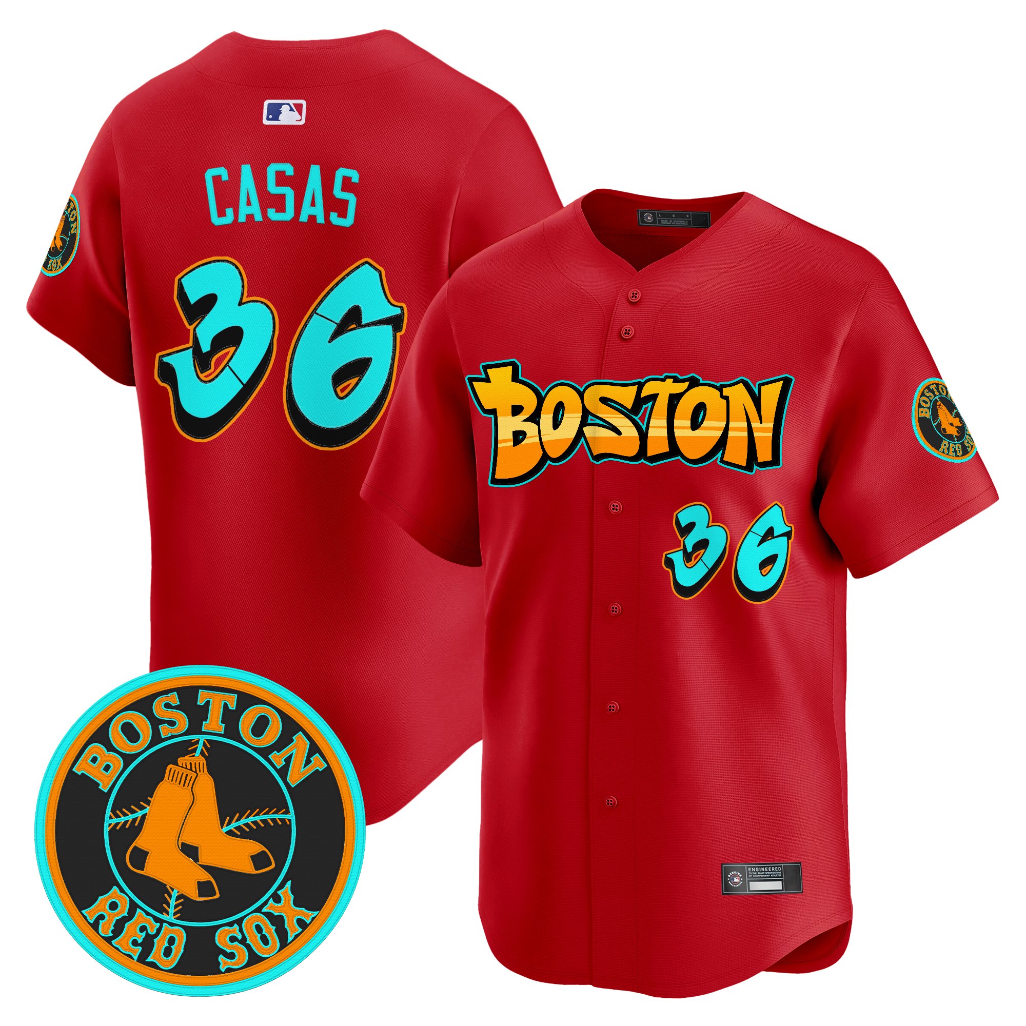 Triston Casas Men's Boston Red Sox 'Graffiti Streetstyle Edition' Vapor Premier Limited Red Jersey - All Stitched