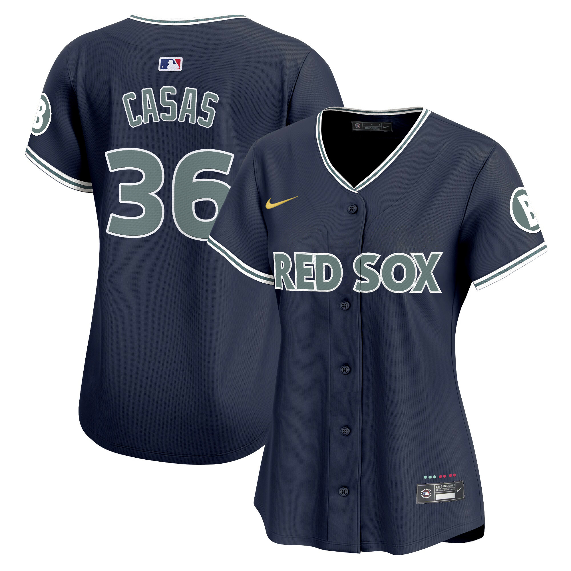 Triston Casas Women's Boston Red Sox 2025 City Connect Vapor Premier Limited Navy Jersey - All Stitched
