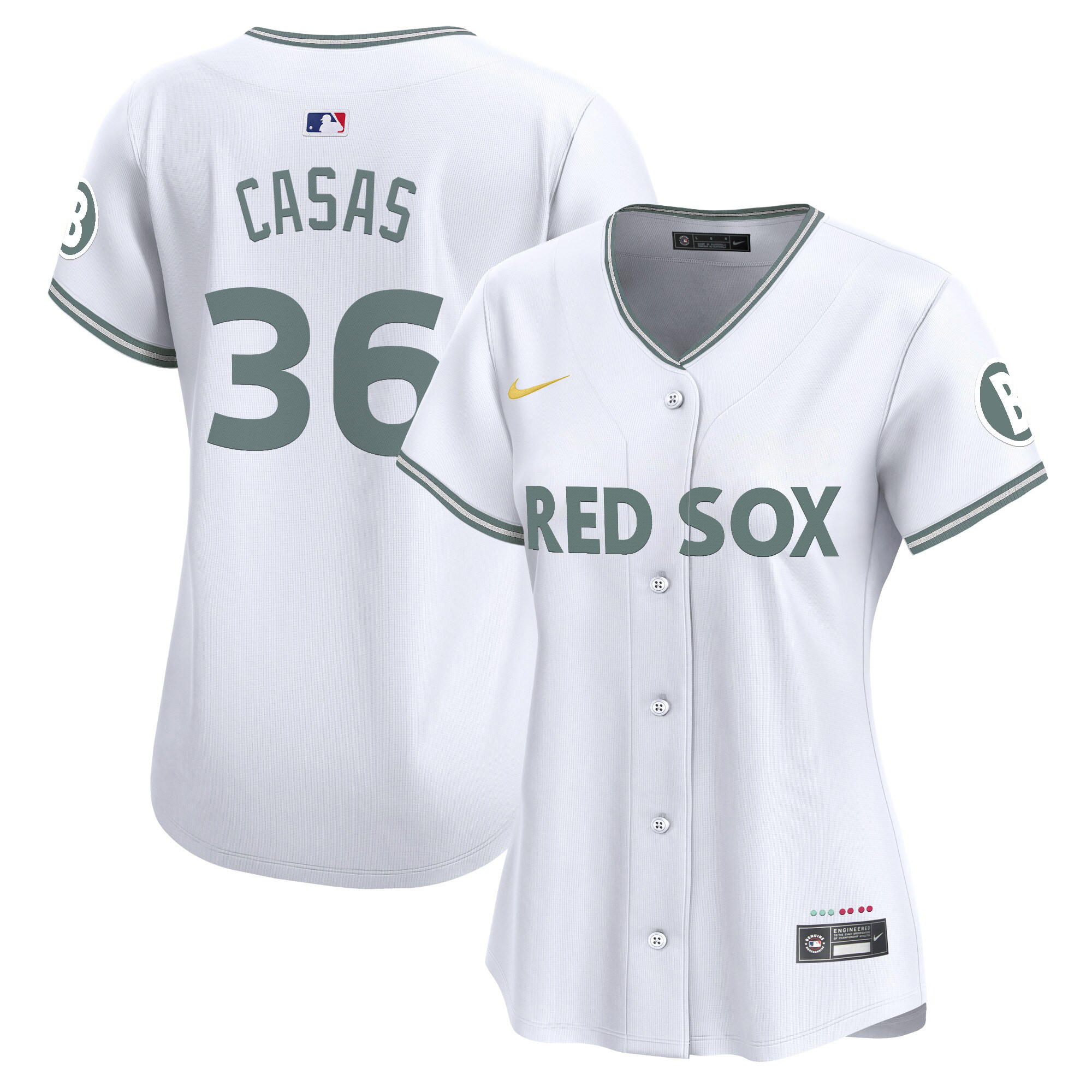 Triston Casas Women's Boston Red Sox 2025 City Connect Vapor Premier Limited White Jersey - All Stitched
