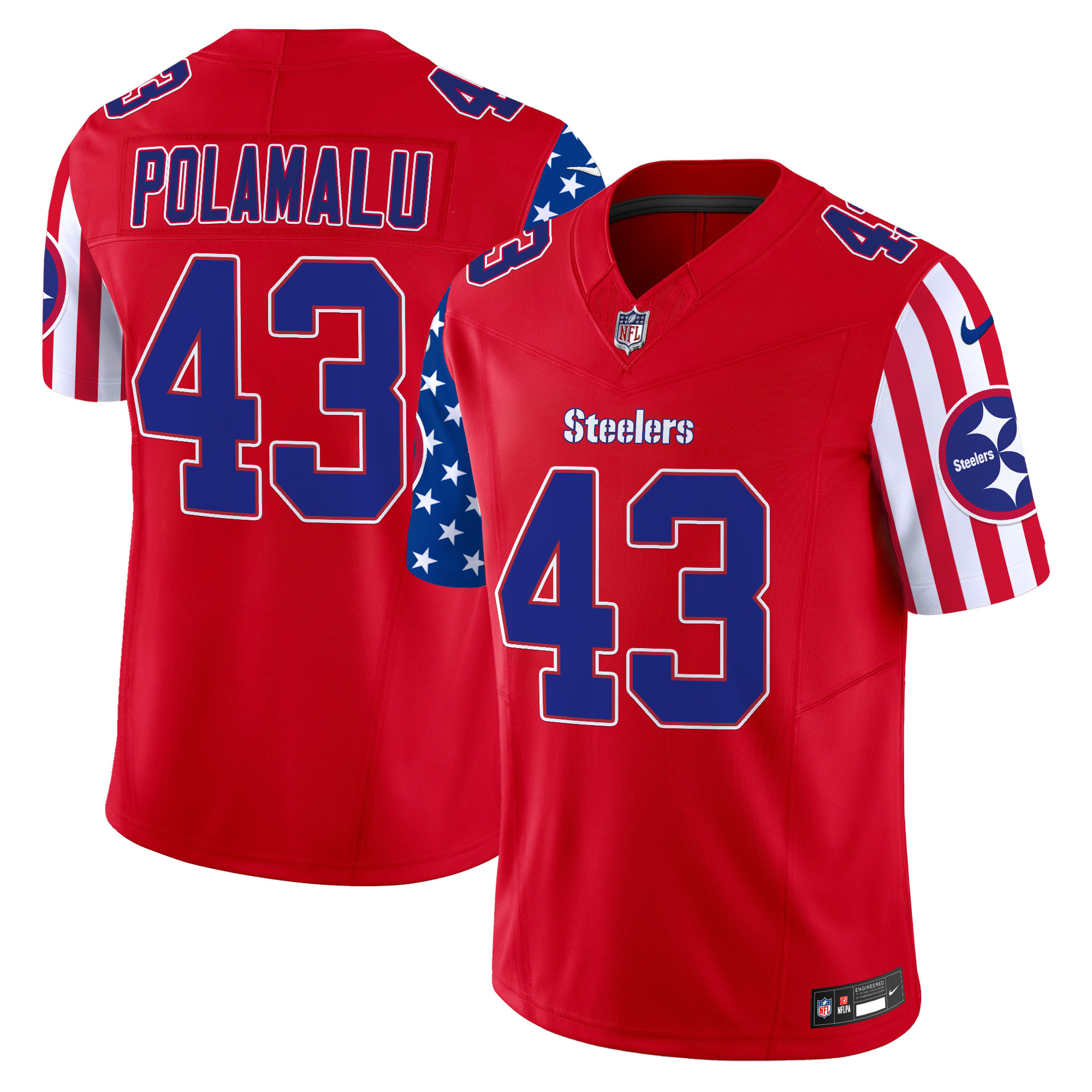 Troy Polamalu Men's Pittsburgh Steelers American Style Vapor Limited Red Jersey - All Stitched