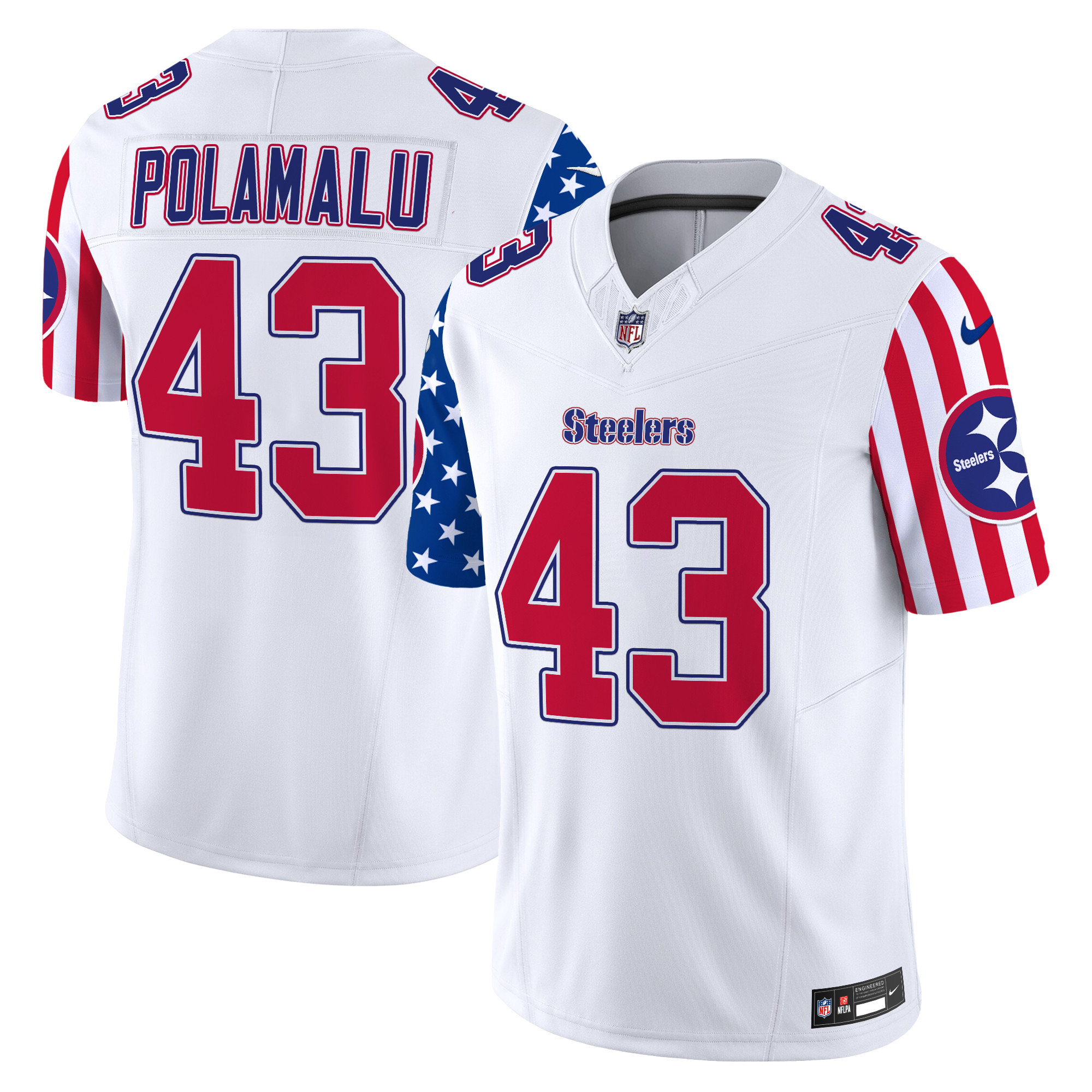 Troy Polamalu Men's Pittsburgh Steelers American Style Vapor Limited White Jersey - All Stitched