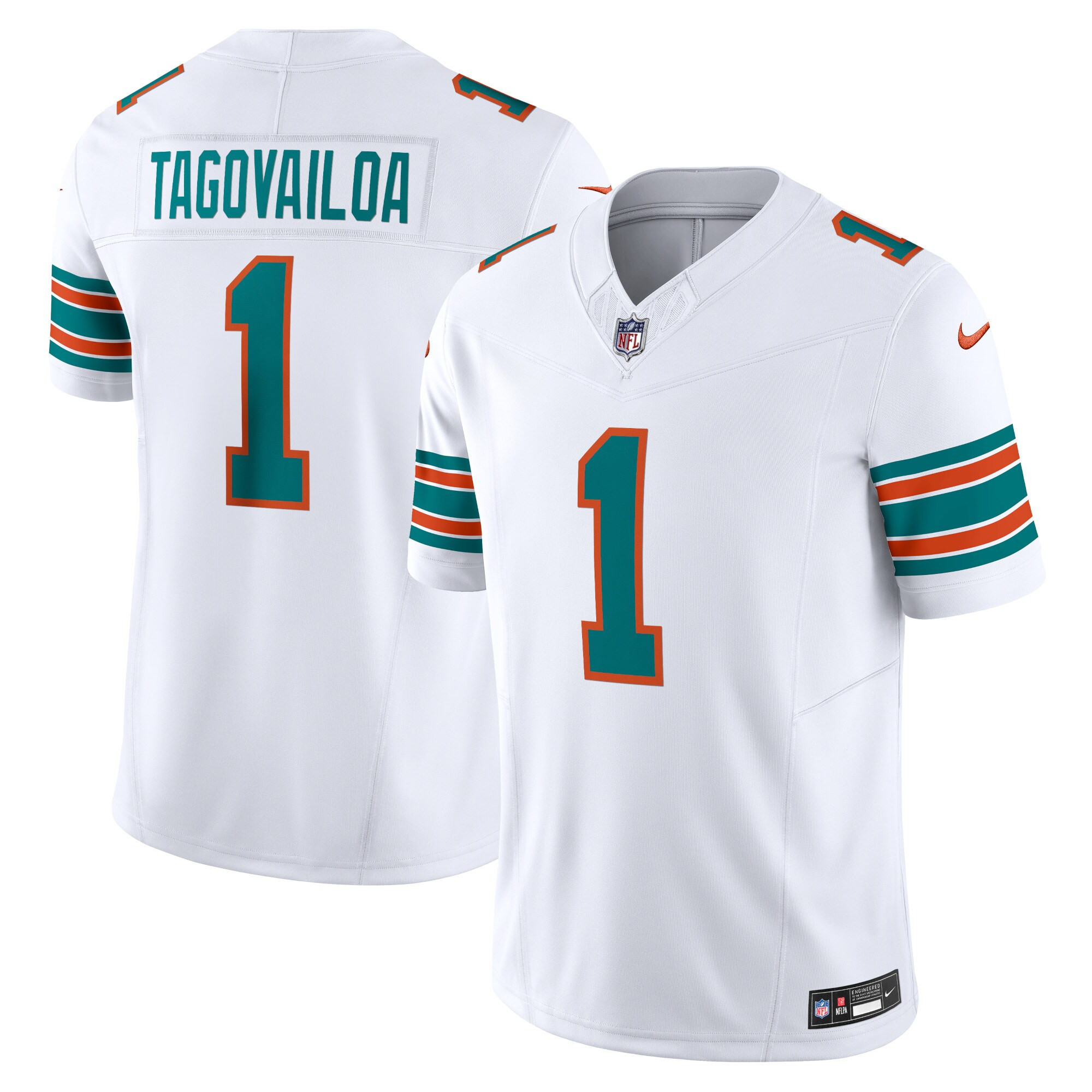 Tua Tagovailoa Men's Miami Dolphins Vapor Limited Alternate White Jersey - All Stitched