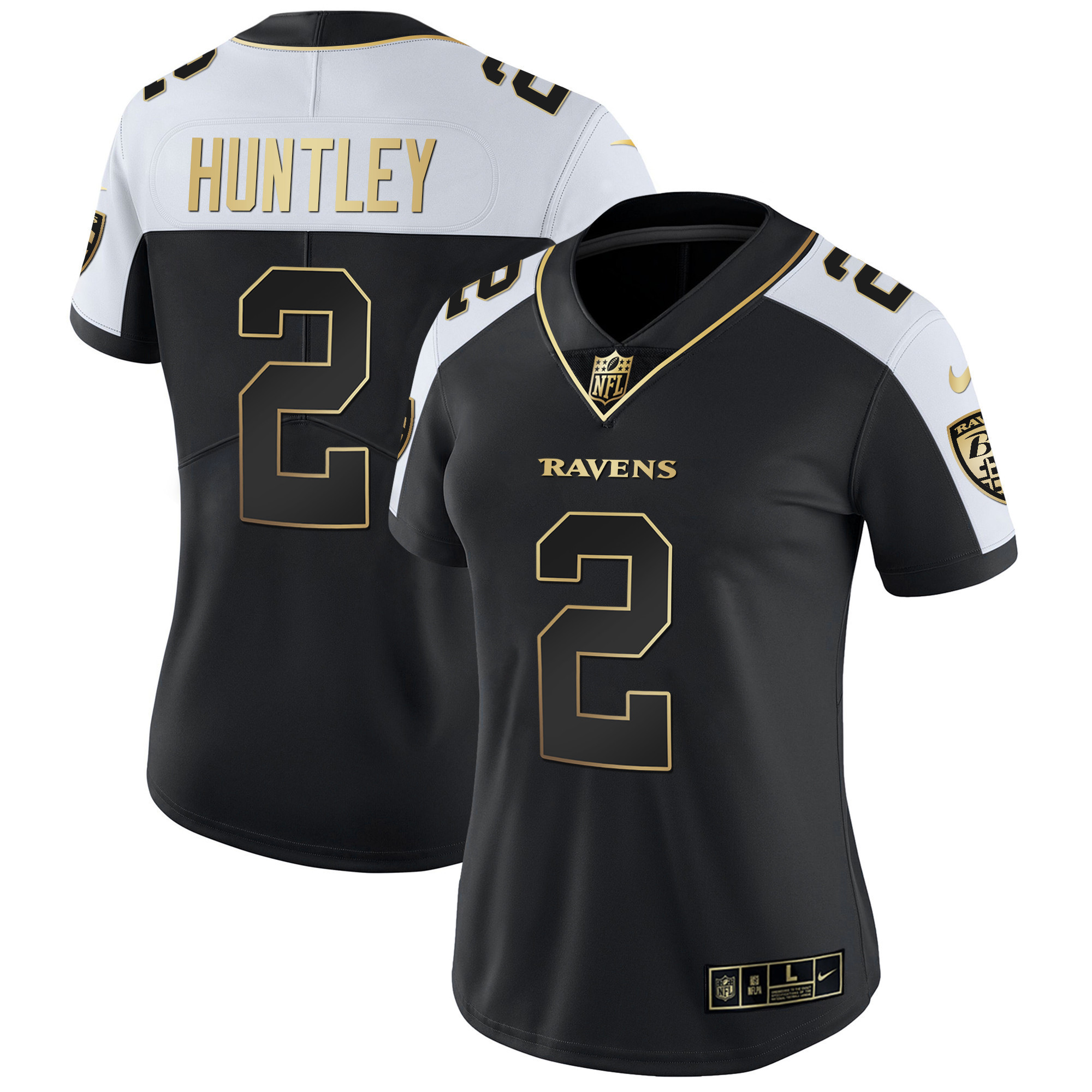 Tyler Huntley Women's Baltimore Ravens Gold Vapor Alternate Jersey - All Stitched