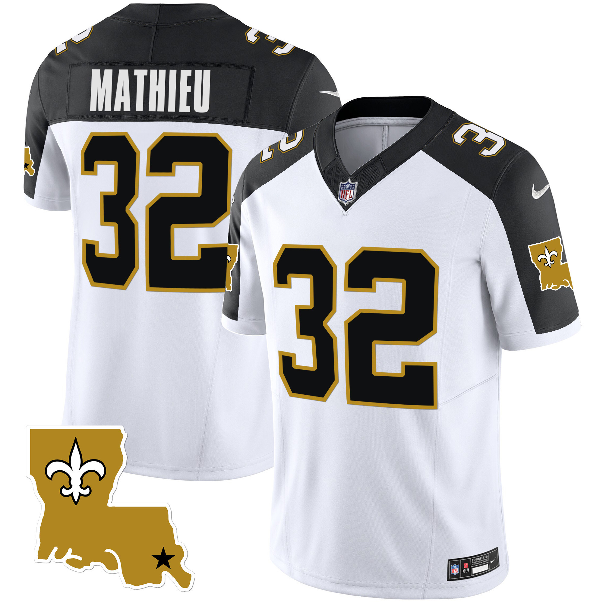 Tyrann Mathieu Men's New Orleans Saints 1987 Legacy Vapor Inverted Jersey - All Stitched