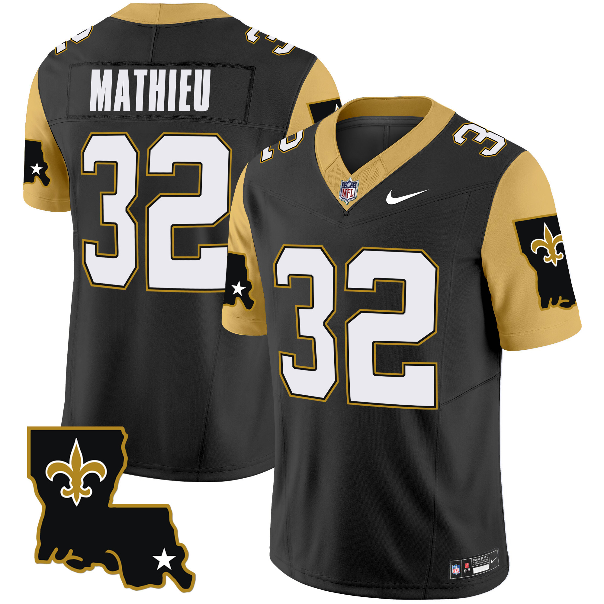 Tyrann Mathieu Men's New Orleans Saints 1987 Legacy Vapor Limited Black Jersey - All Stitched