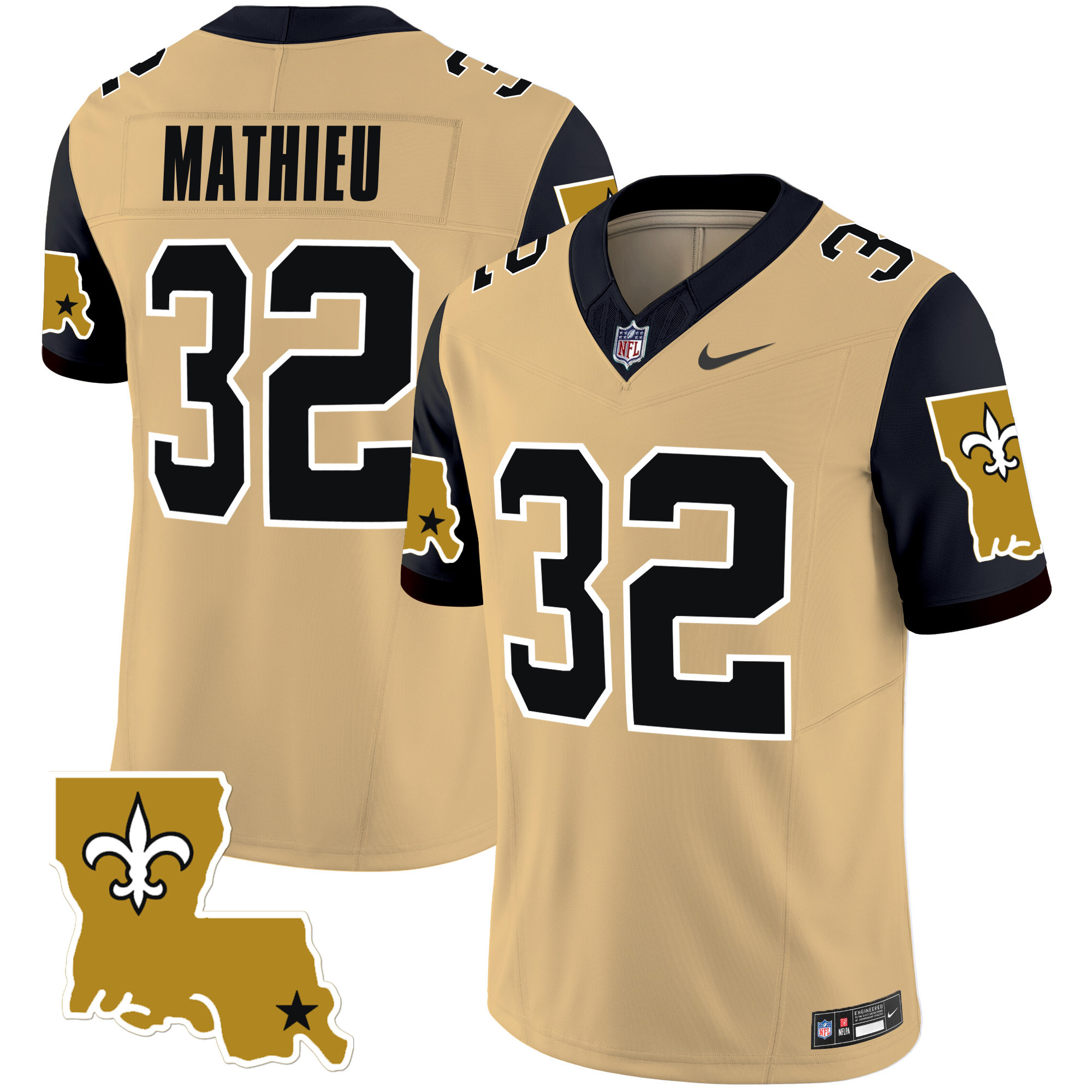 Tyrann Mathieu Men's New Orleans Saints 1987 Legacy Vapor Limited Gold Jersey - All Stitched