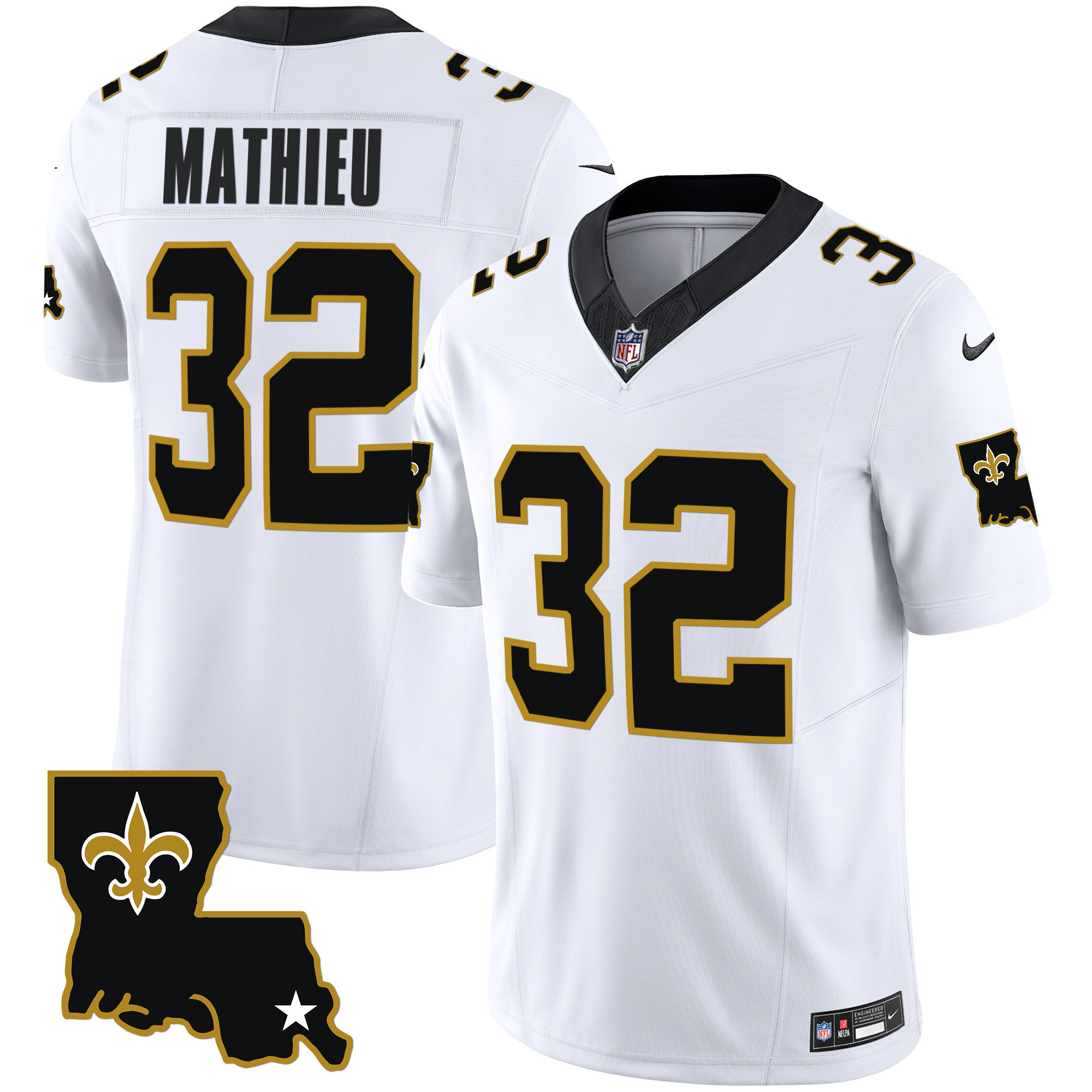 Tyrann Mathieu Men's New Orleans Saints 1987 Legacy Vapor White Jersey - All Stitched