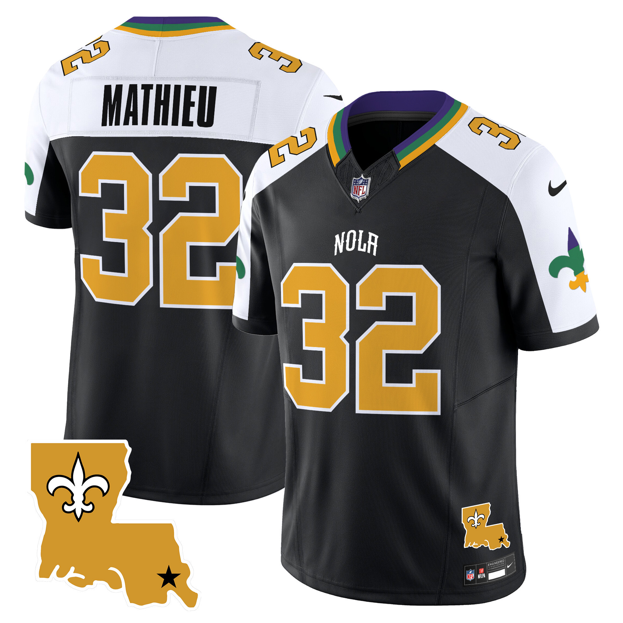 Tyrann Mathieu Men's New Orleans Saints 2024 New Orleans City Vapor Limited Alternate Jersey - All Stitched