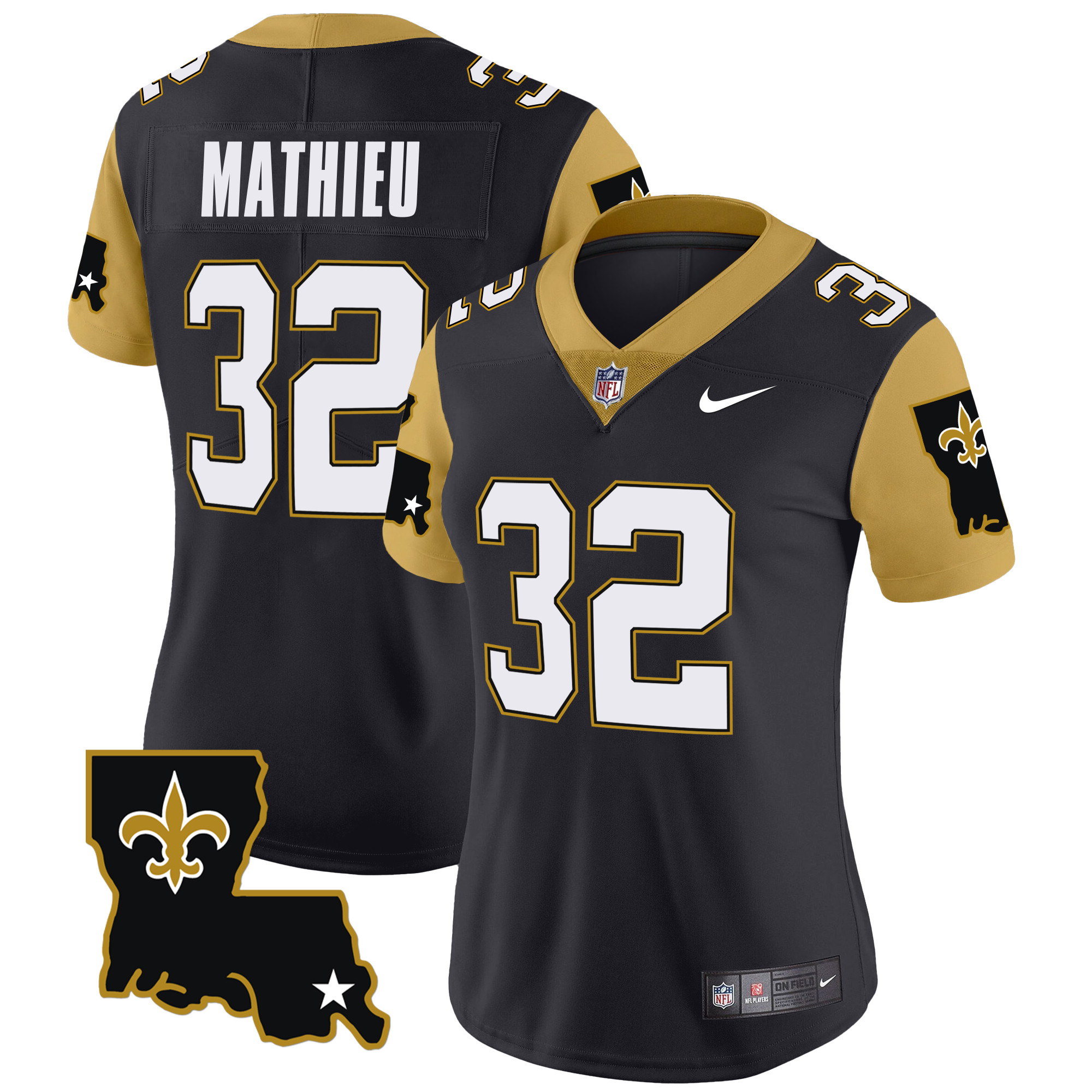 Tyrann Mathieu Women's New Orleans Saints 1987 Legacy Vapor Limited Black Jersey - All Stitched