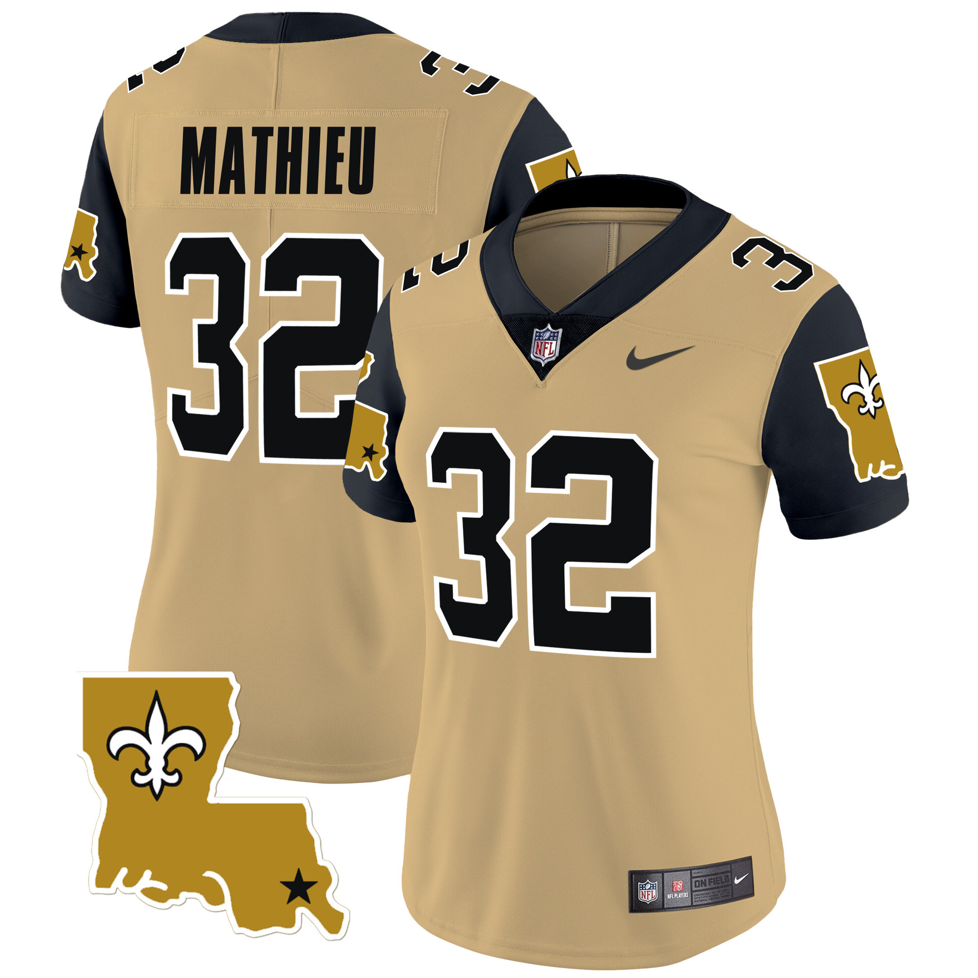Tyrann Mathieu Women's New Orleans Saints 1987 Legacy Vapor Limited Gold Jersey - All Stitched