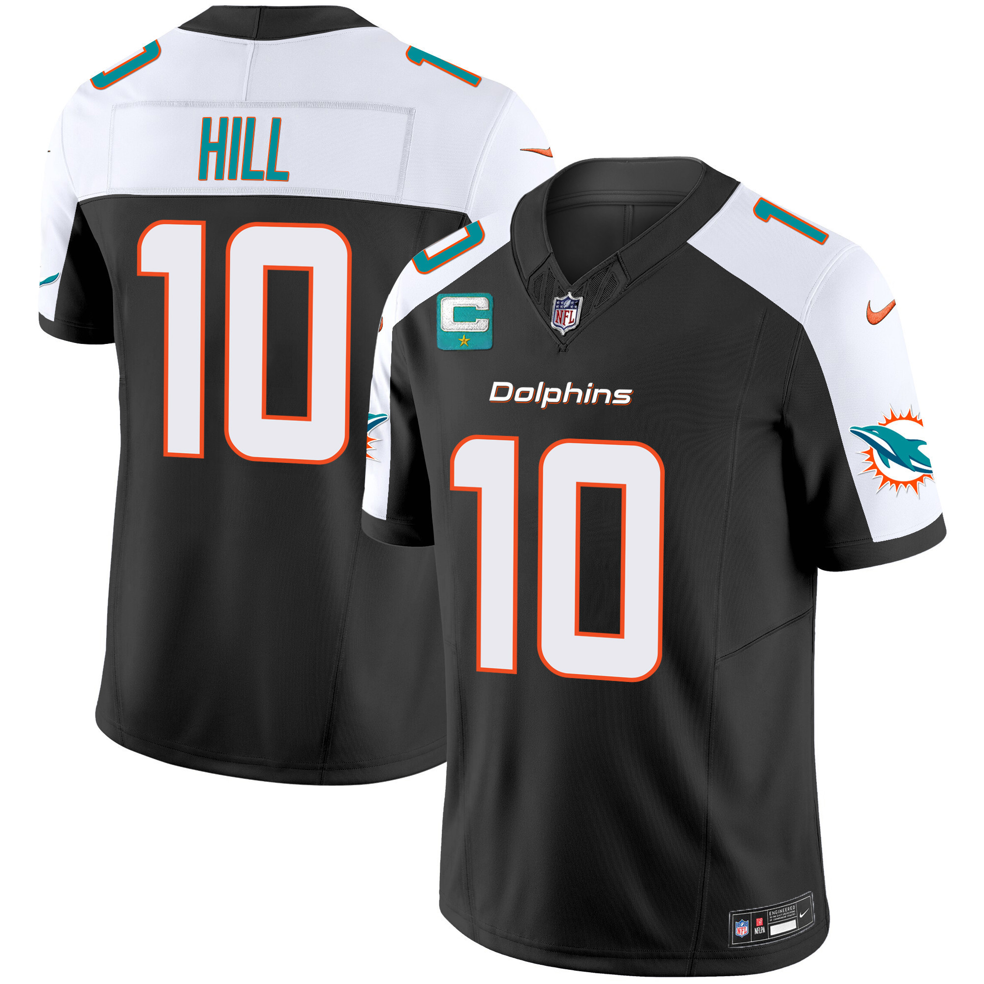 Tyreek Hill Men's Miami Dolphins Vapor Limited Black Alternate Jersey - All Stitched