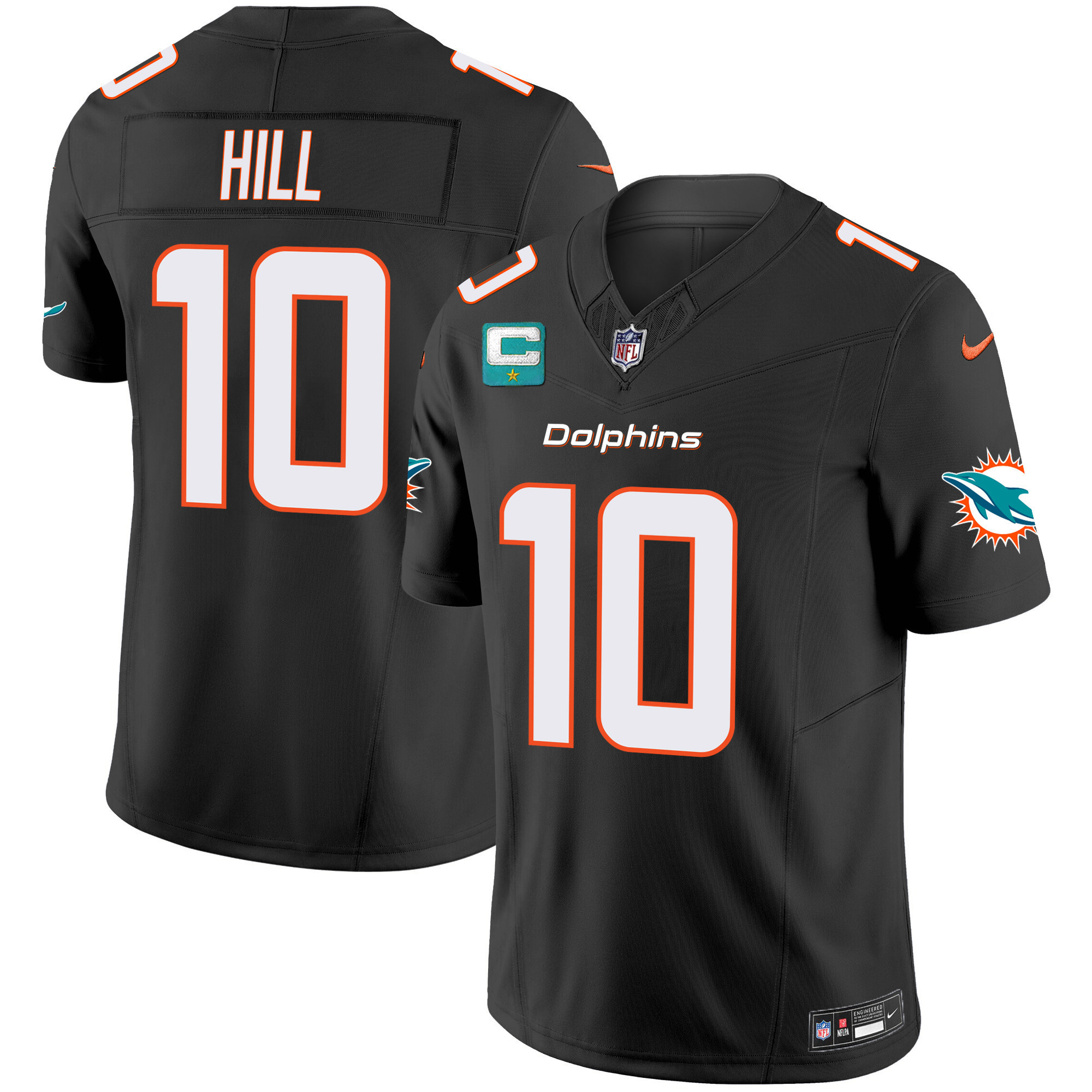 Tyreek Hill Men's Miami Dolphins Vapor Limited Black Jersey - All Stitched