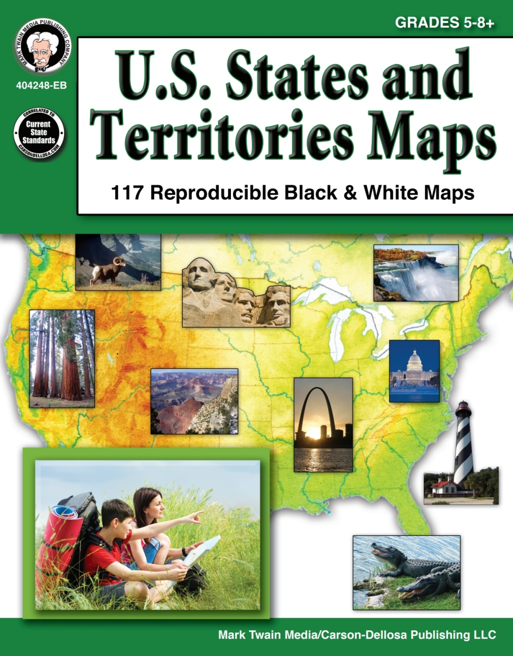 U.S. States and Territories Maps, Grades 5 - 8 - (PDF/EPUB Version)