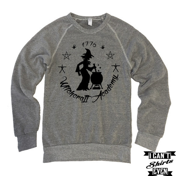 Unisex Halloween Eco-Fleece Sweatshirt. Witchcraft Academy.