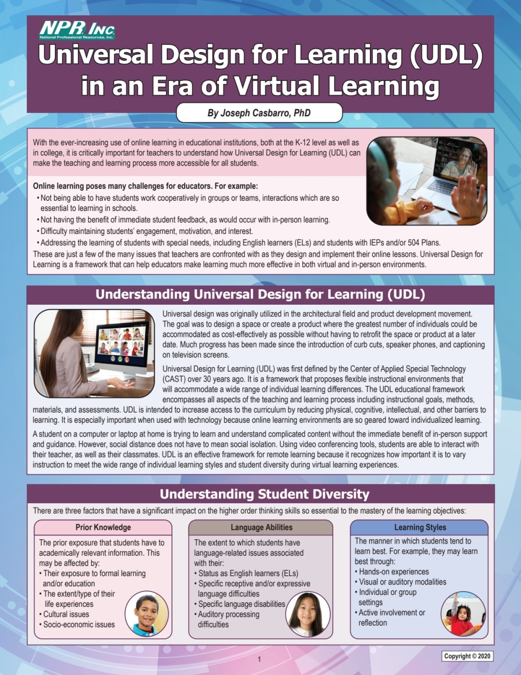 Universal Design for Learning (UDL) in an Era of Virtual Learning 1st Edition - (PDF/EPUB Version)