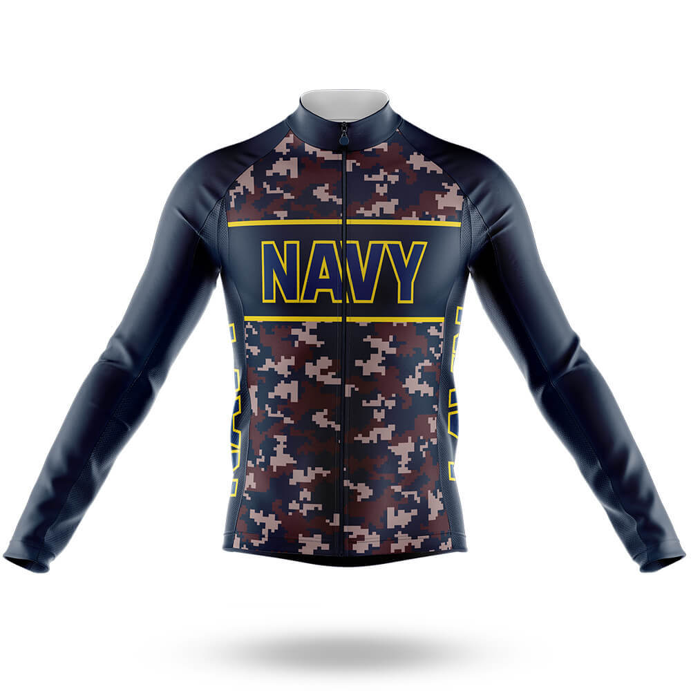 US Navy Camo - Men's Cycling Long Sleeve Jersey