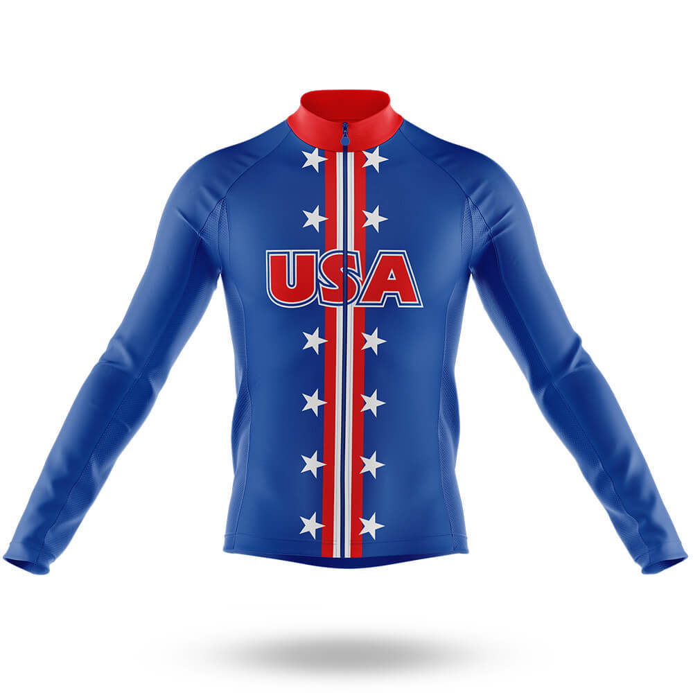 USA Theme - Men's Cycling Long Sleeve Jersey