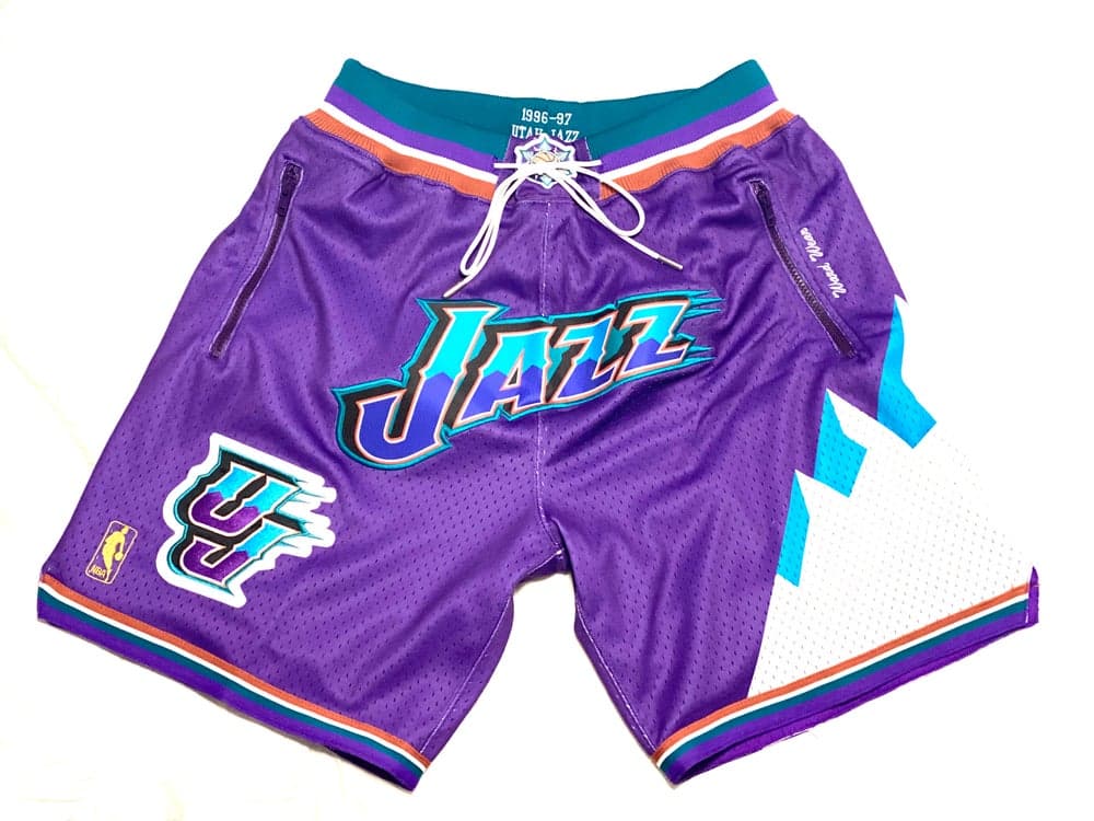 Utah Jazz 96-97 M&N Throwback Shorts - Basketball Shorts Store