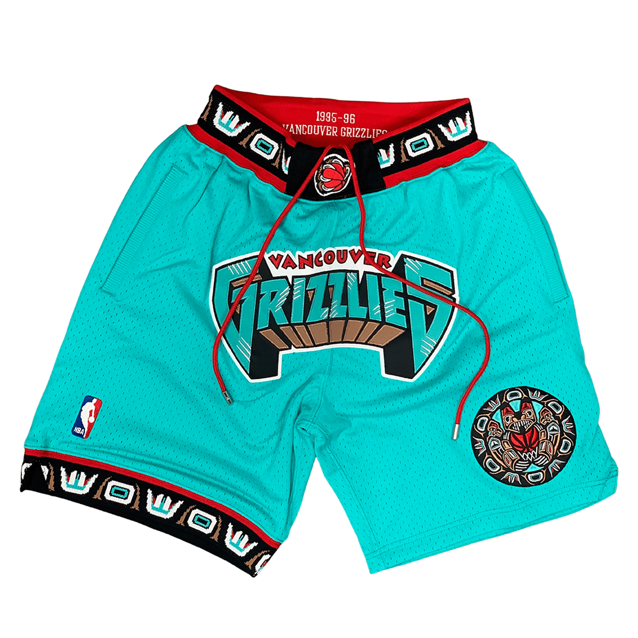 Vancouver Memphis Grizzlies 1995-96 Just Don 90s Shorts Teal - Basketball Shorts Store