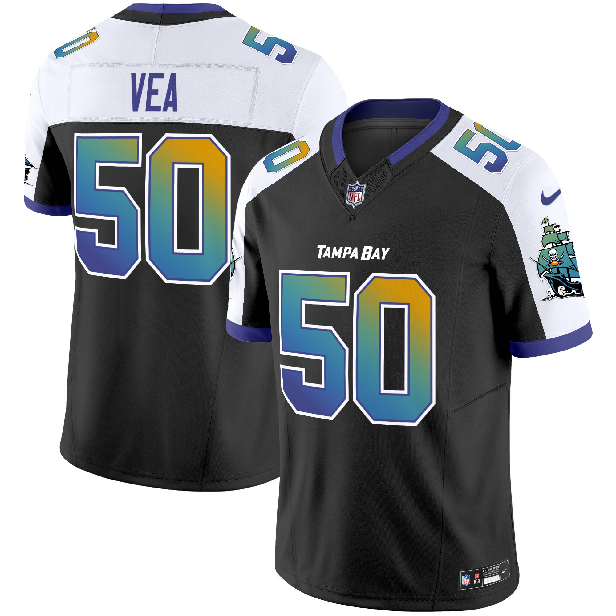 Vita Vea Men's Tampa Bay Buccaneers "Tampa City" Vapor Limited Alternate Jersey - All Stitched