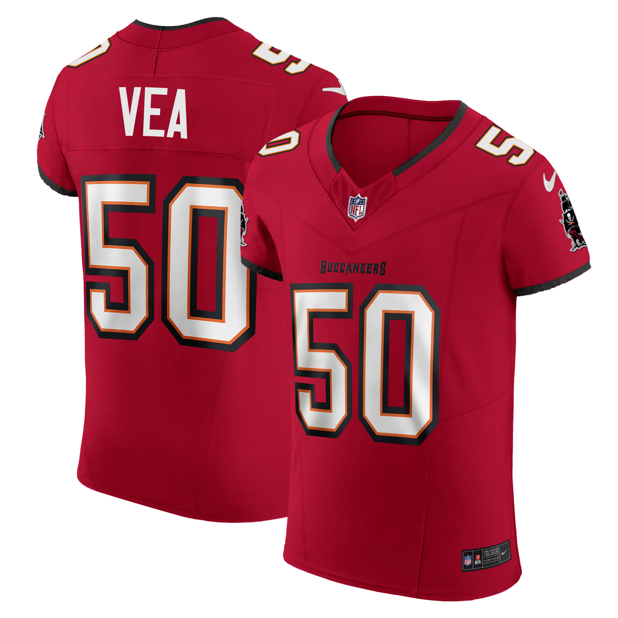 Vita Vea Men's Tampa Bay Buccaneers Vapor Elite Red Jersey - All Stitched