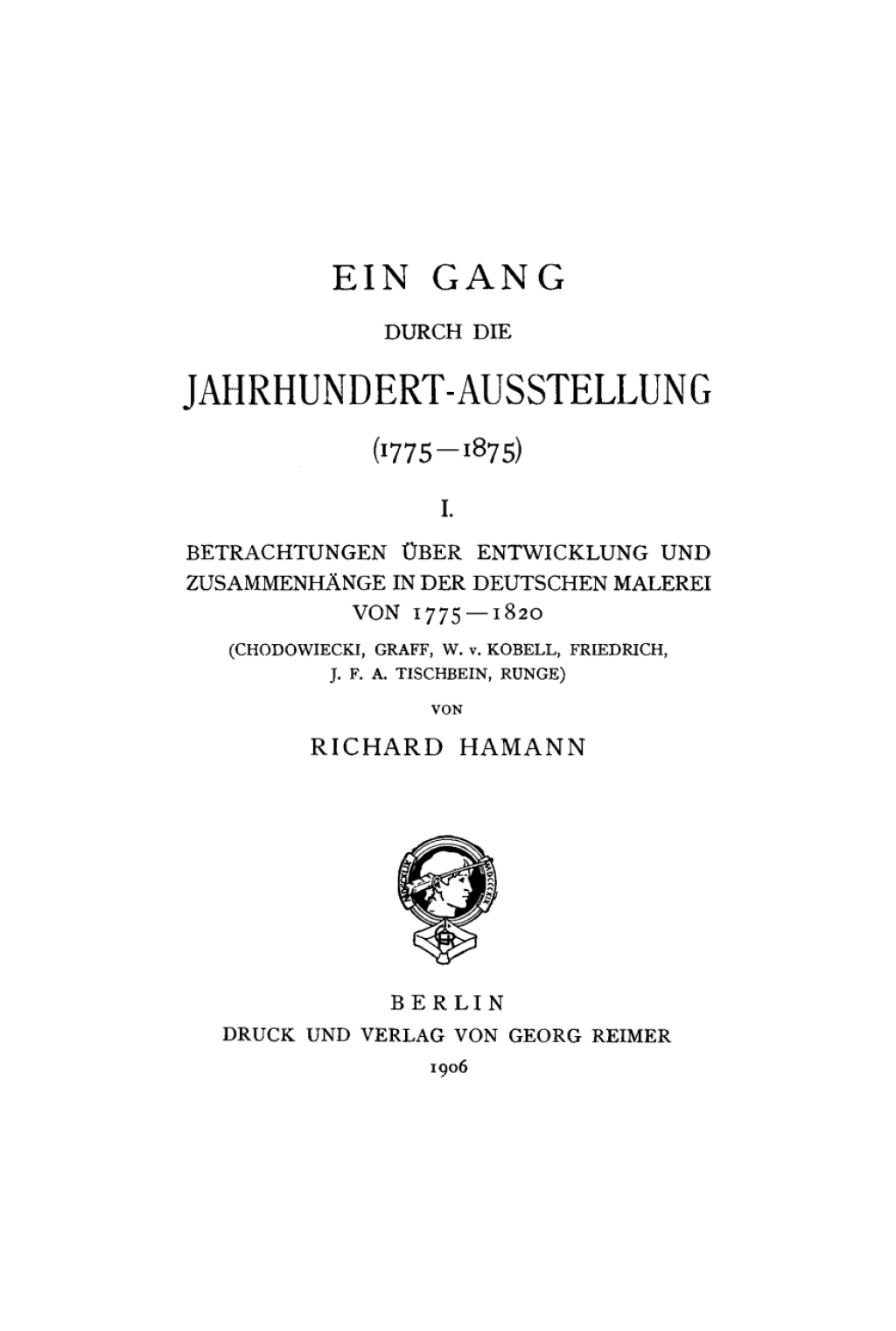 Von 1775â€“1820 (Chodowiecki, Graff, W. v. Kobell, Friedrich, J. F. A. Tischbein, Runge) 1st Edition â€“ PDF/EPUB Version Downloadable