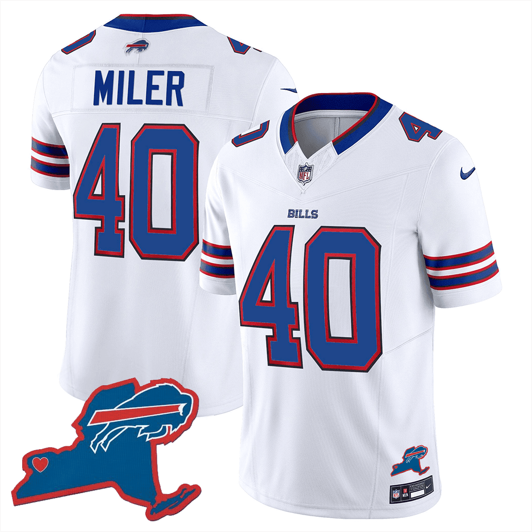 Von Miller Men's Buffalo Bills New York Patch Vapor Limited White Jersey - All Stitched
