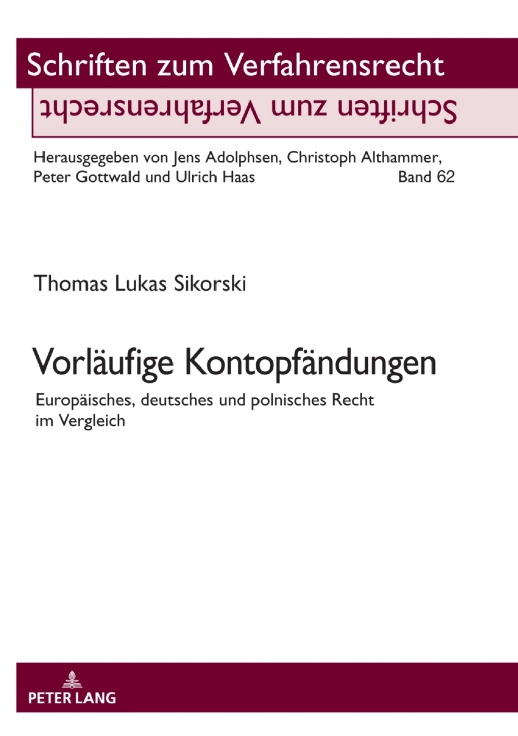 Vorlaeufige Kontopfaendungen Europaeisches, deutsches und polnisches Recht im Vergleich 1st Edition â€“ PDF/EPUB Version Downloadable