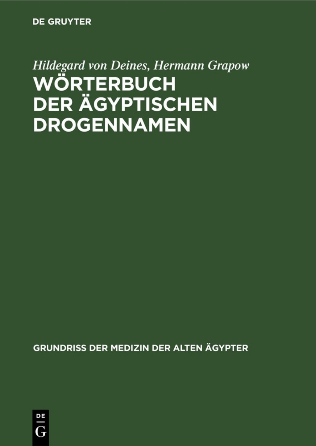 WÃ¶rterbuch der Ã„gyptischen Drogennamen 1st Edition â€“ PDF/EPUB Version Downloadable