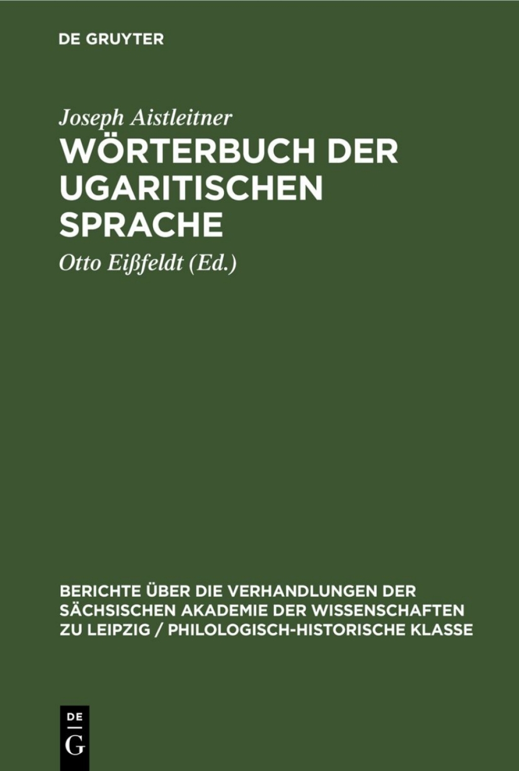 WÃ¶rterbuch der ugaritischen Sprache 4th Edition â€“ PDF/EPUB Version Downloadable
