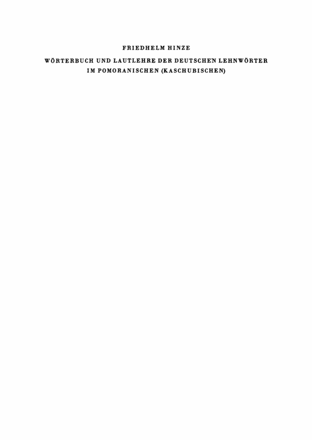 WÃ¶rterbuch und Lautlehre der deutschen LehnwÃ¶rter im Pomoranischen (Kaschubischen) 1st Edition â€“ PDF/EPUB Version Downloadable