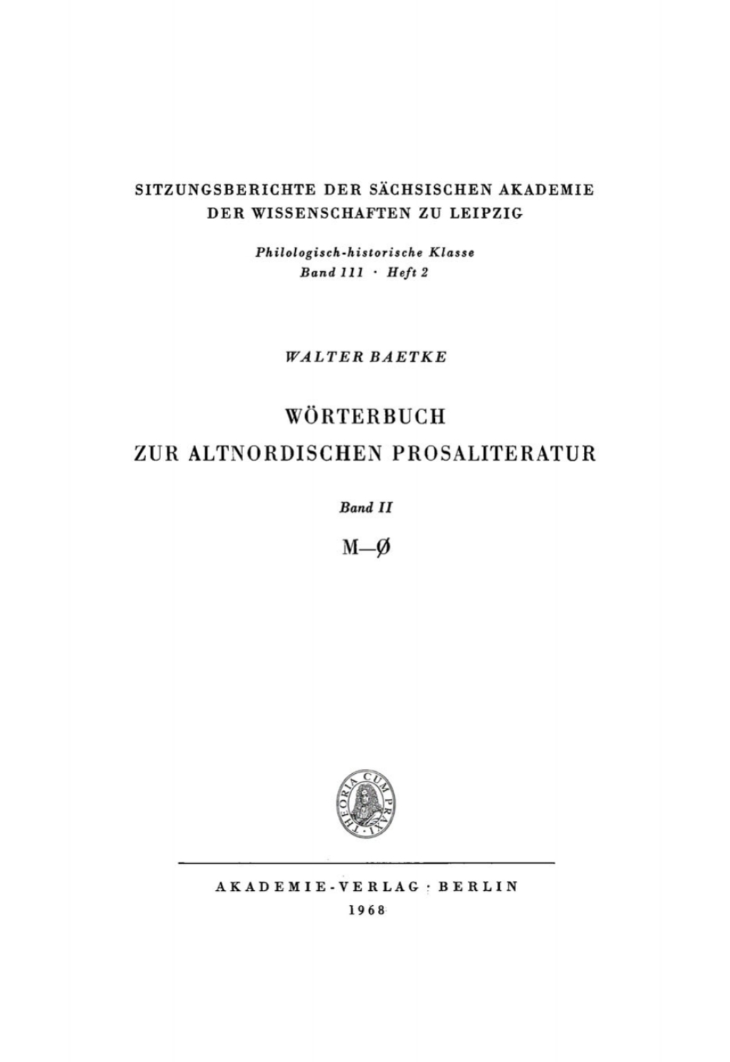 WÃ¶rterbuch zur altnordischen Prosaliteratur, Band 2: M â€“ Ã˜ 1st Edition â€“ PDF/EPUB Version Downloadable