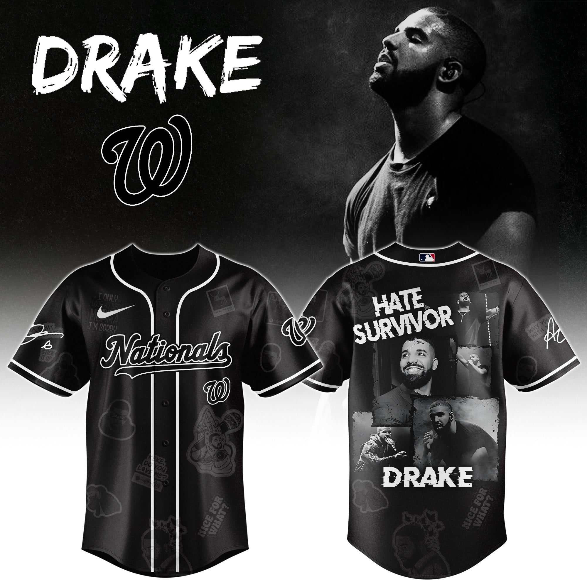 W Nationals x Drake Chromakopia The World Tour 2025 Baseball Jersey Editions Limited +Selling Out Fast