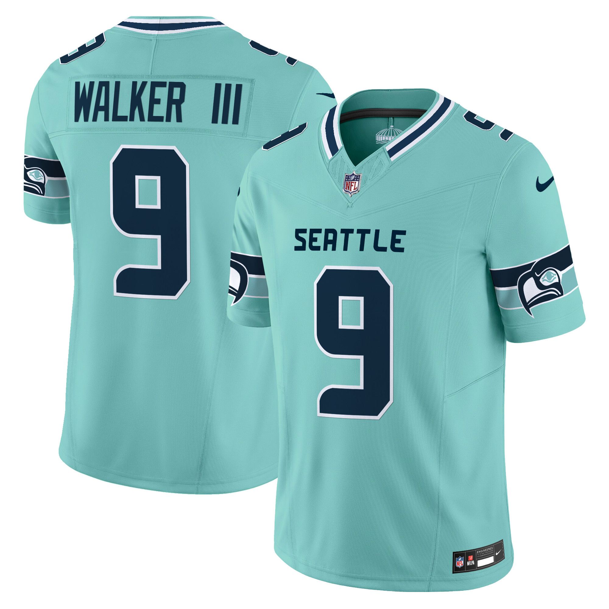Walker III Men's Seattle Seahawks "Seattle City" Vapor Limited Teal Jersey - All Stitched