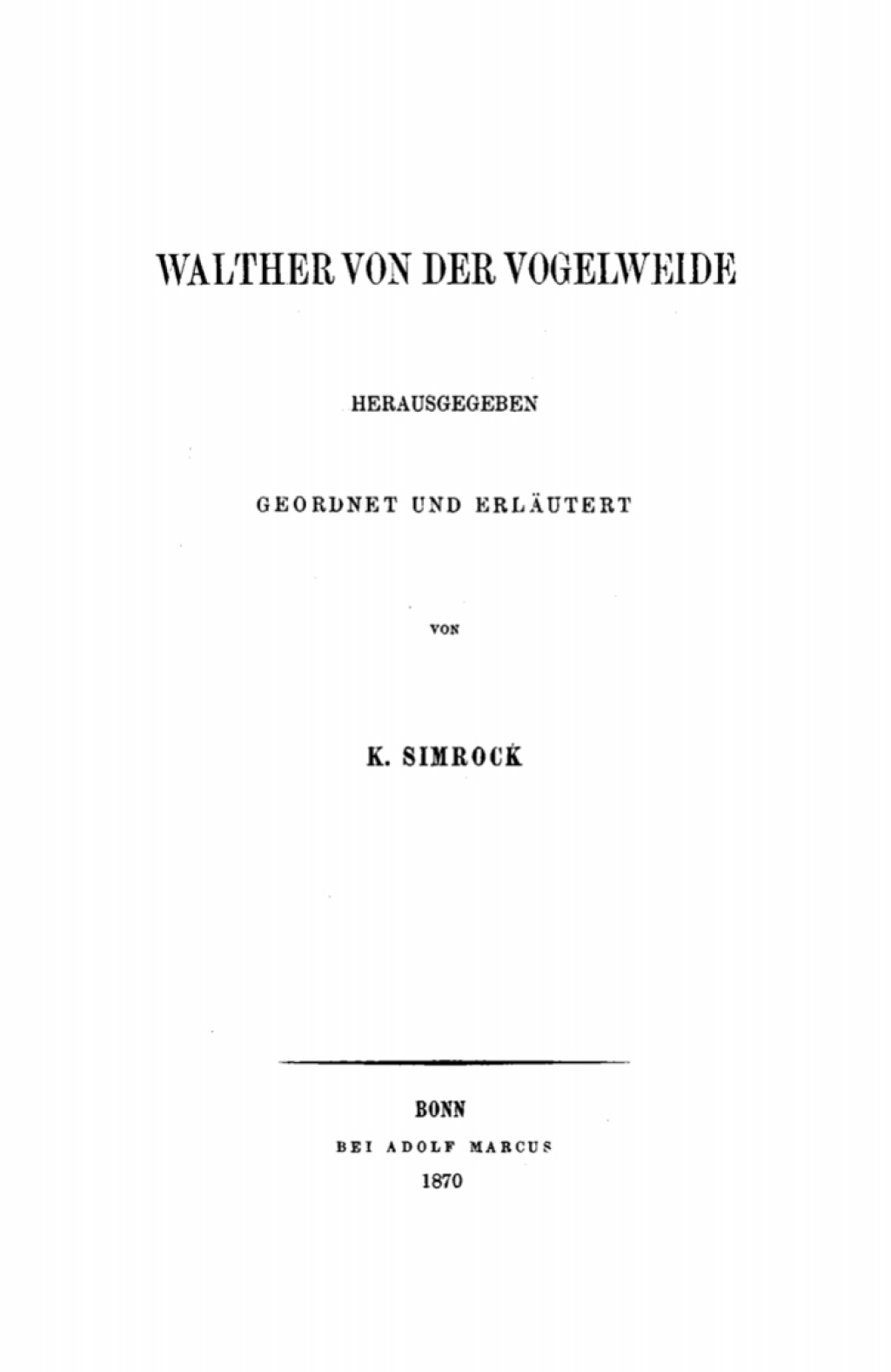Walther von der Vogelweide 1st Edition â€“ PDF/EPUB Version Downloadable