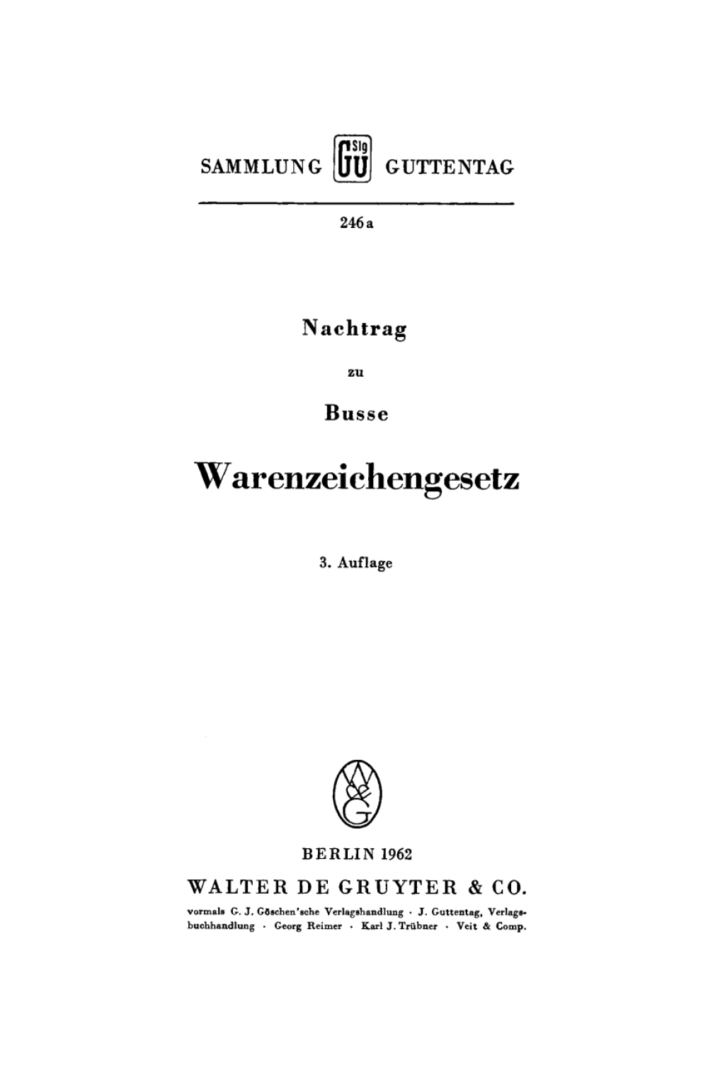 Warenzeichengesetz Nachtrag 3rd Edition â€“ PDF/EPUB Version Downloadable