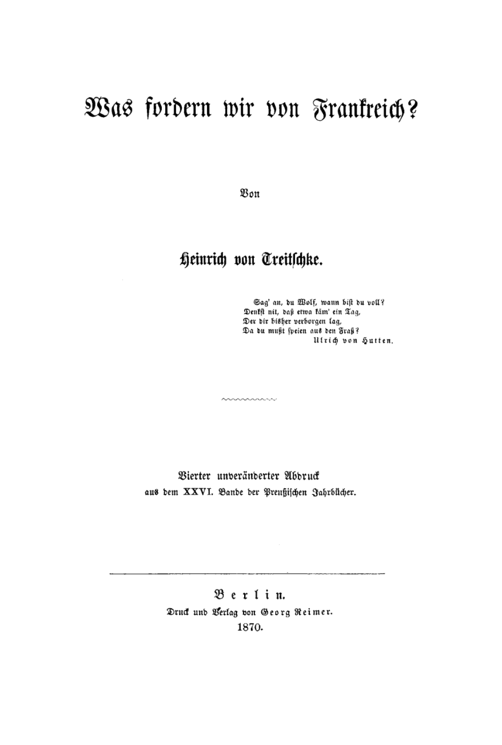 Was fordern wir von Frankreich? 3rd Edition â€“ PDF/EPUB Version Downloadable