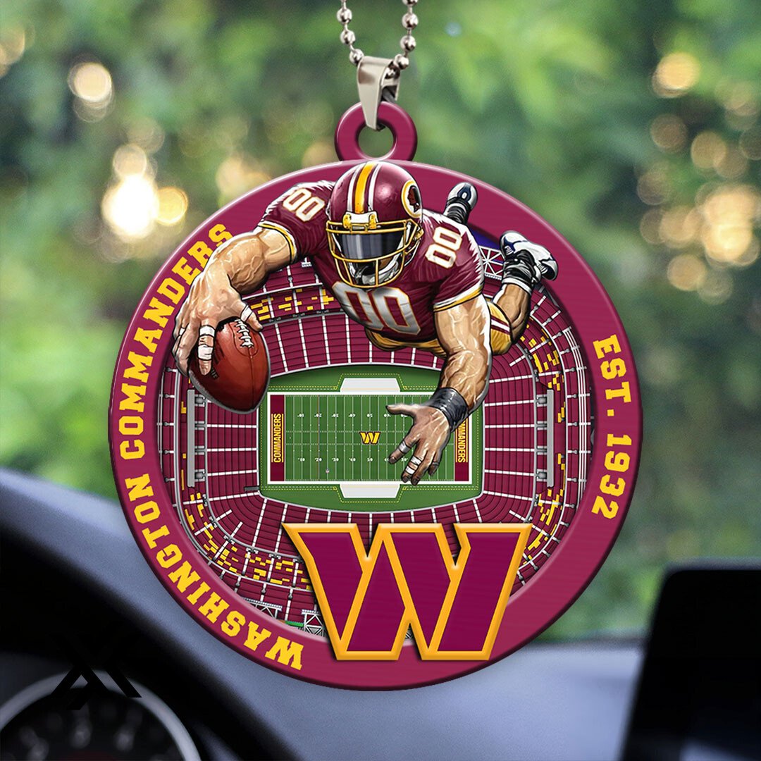 Washington Commanders Custom Two-Sided Acrylic Car Ornament