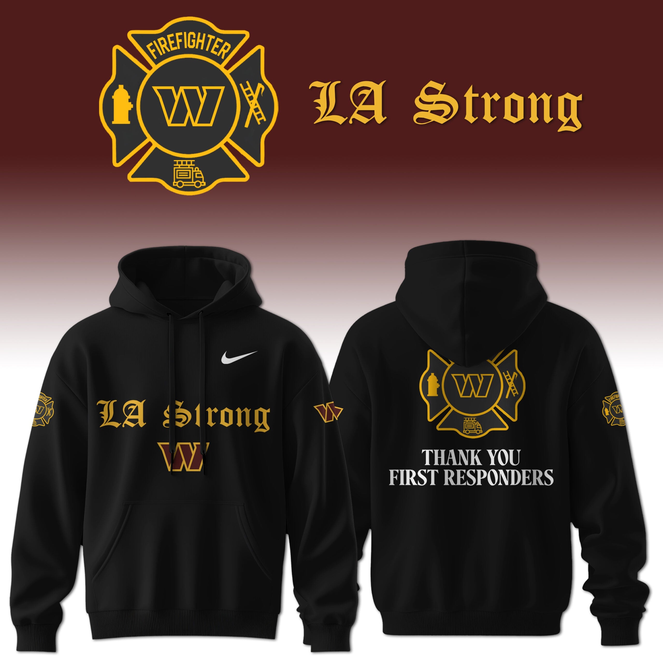 Washington Commanders have teamed up and the LA sports community to support those impacted by the tragic wildfires Hoodie