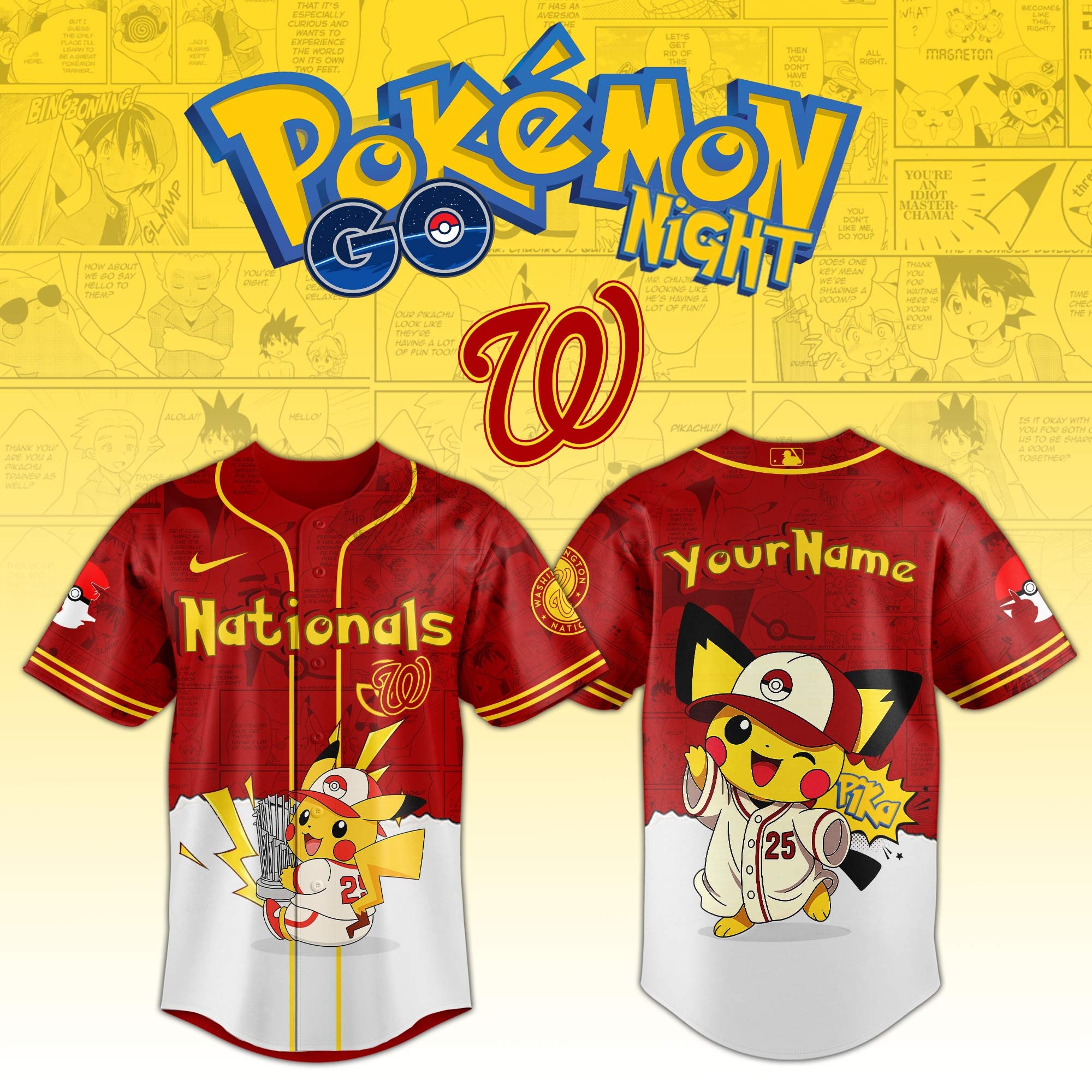 Washington Nationals PokÃ©mon GO 2025 Limited Edition Jersey