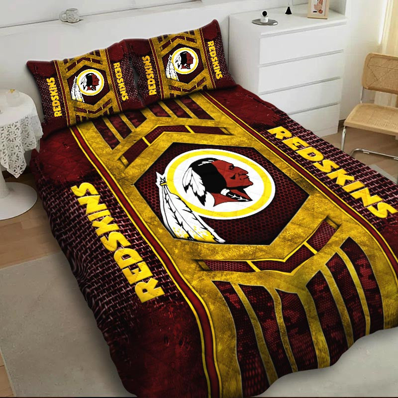 Washington Redskins Metallic Geometric Pattern Bedding Set