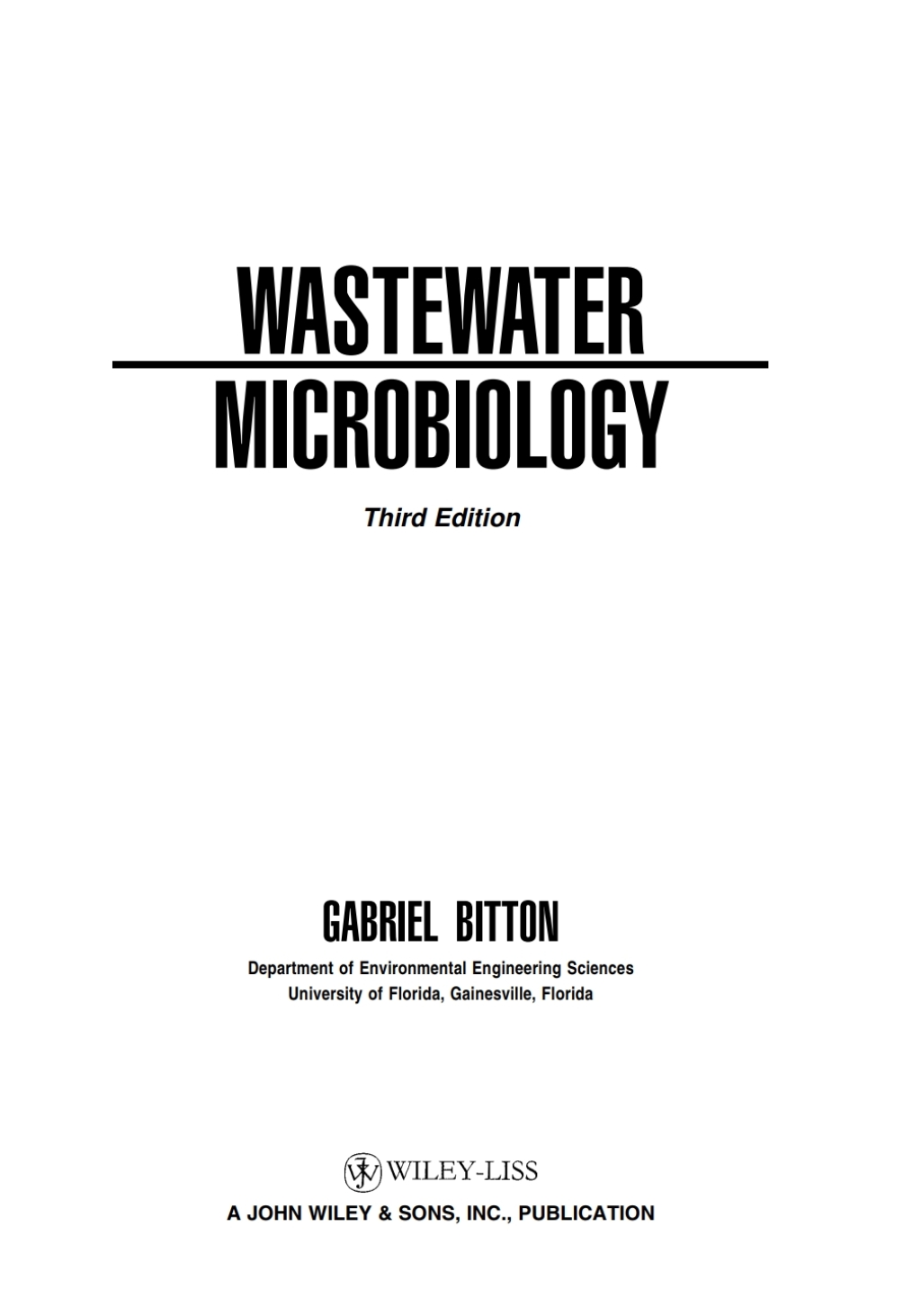 Wastewater Microbiology 3rd Edition â€“ PDF/EPUB Version Downloadable