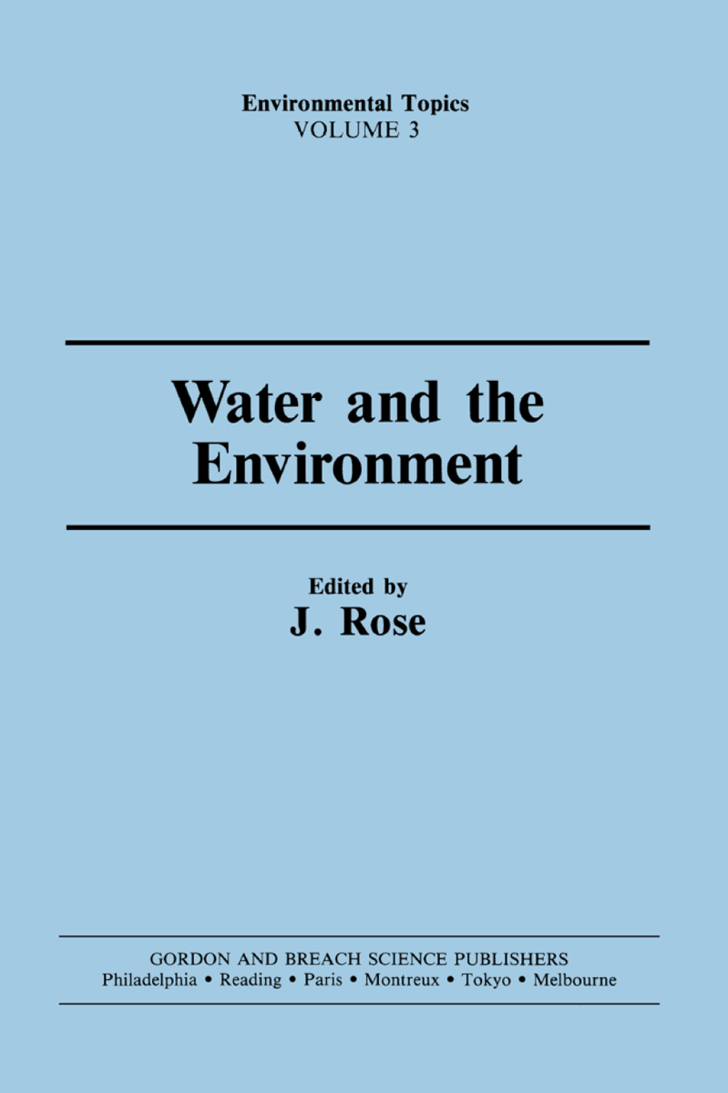 Water and the Environment 1st Edition â€“ PDF/EPUB Version Downloadable