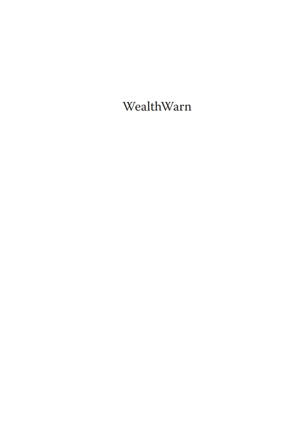 WealthWarn A Study of Socioeconomic Conflict in Hebrew Prophecy  â€“ PDF/EPUB Version Downloadable