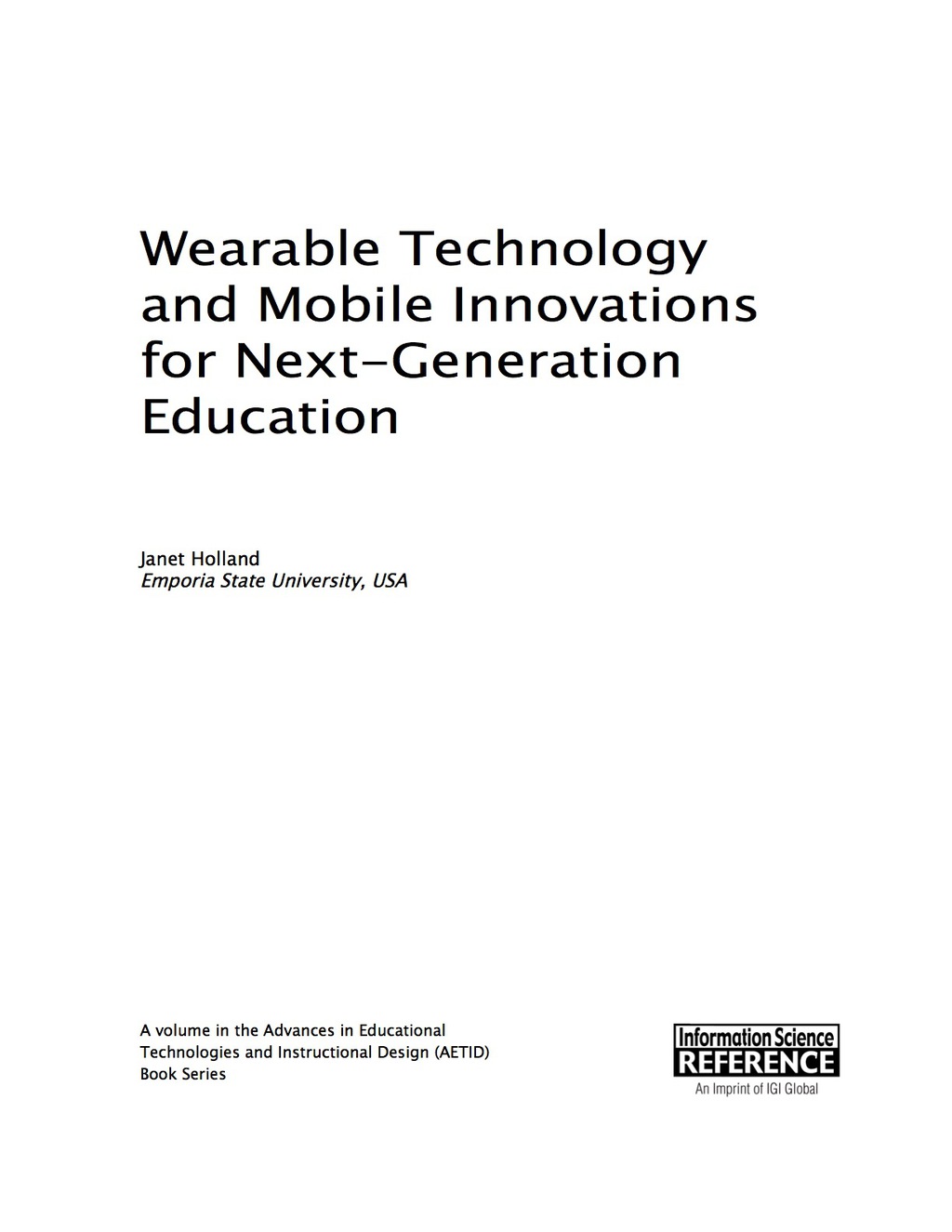 Wearable Technology and Mobile Innovations for Next-Generation Education  â€“ PDF/EPUB Version Downloadable