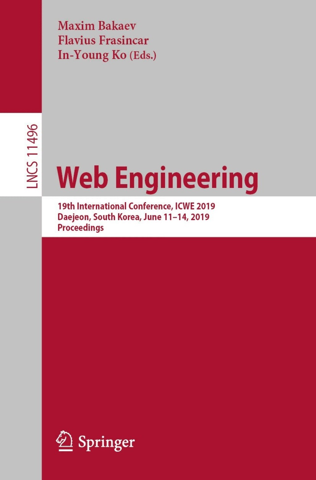 Web Engineering 19th International Conference, ICWE 2019, Daejeon, South Korea, June 11â€“14, 2019, Proceedings  â€“ PDF/EPUB Version Downloadable
