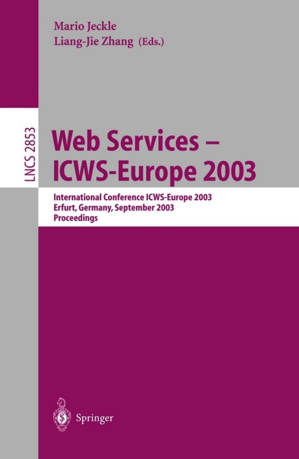 Web Services - ICWS-Europe 2003 International Conference ICWS-Europe 2003, Erfurt, Germany, September 23-24, 2003, Proceedings 1st Edition â€“ PDF/EPUB Version Downloadable