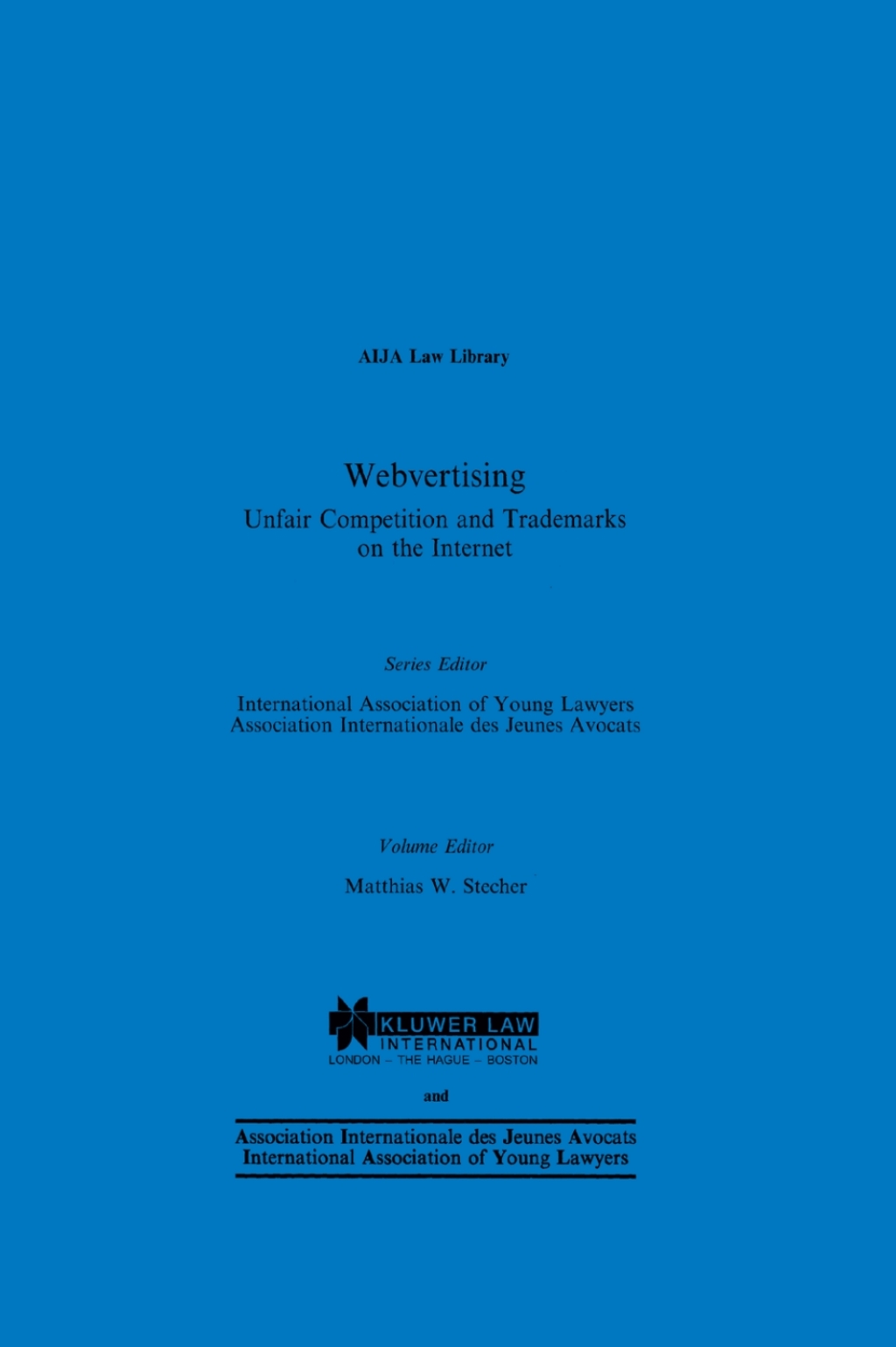 Webvertising Unfair Competition and Trademarks on the Internet 1st Edition â€“ PDF/EPUB Version Downloadable