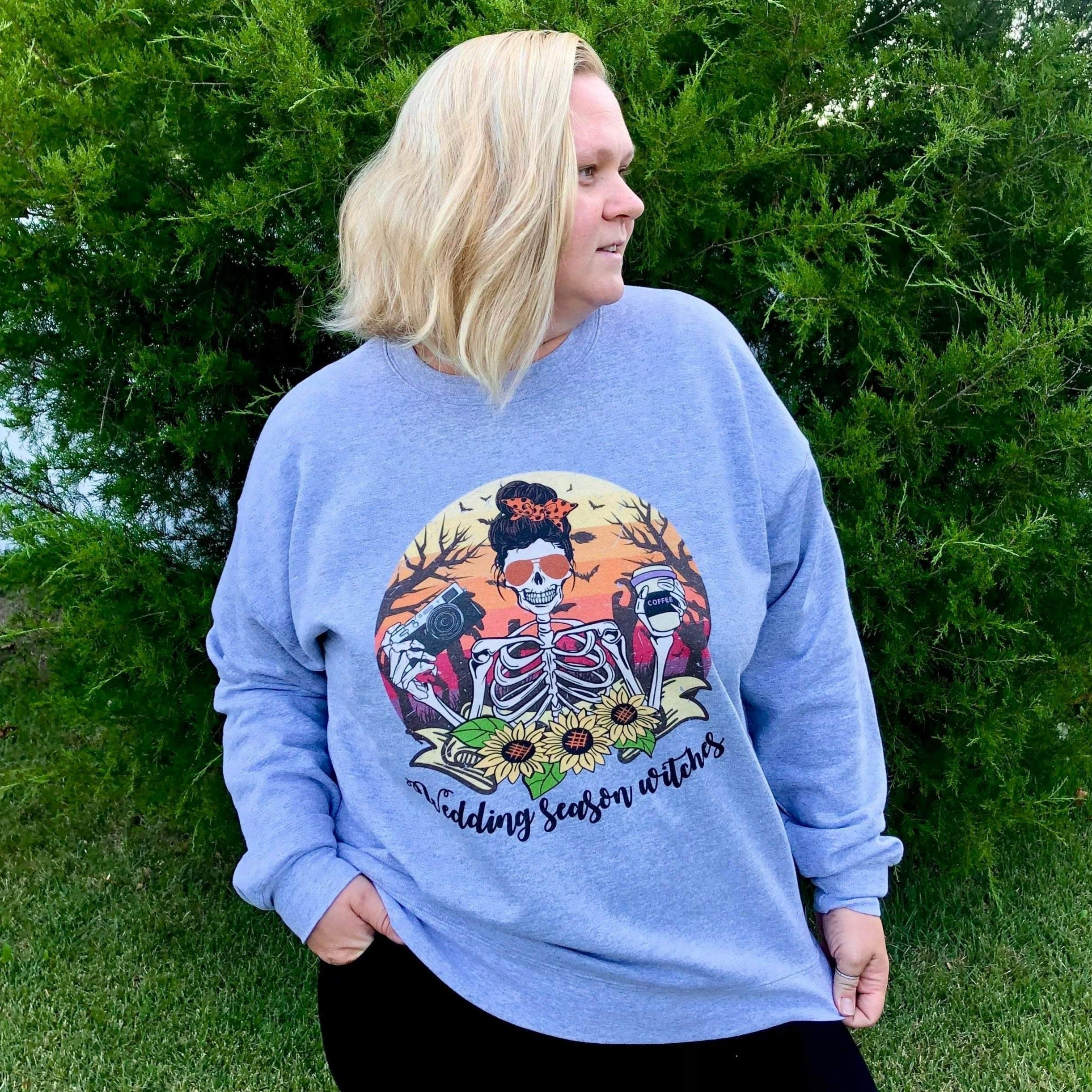 Wedding Season Witches Halloween Sweatshirt